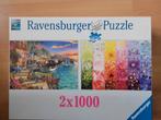 2 prachtige puzzels 2x 1000 stukjes, Ophalen of Verzenden, 500 t/m 1500 stukjes, Zo goed als nieuw