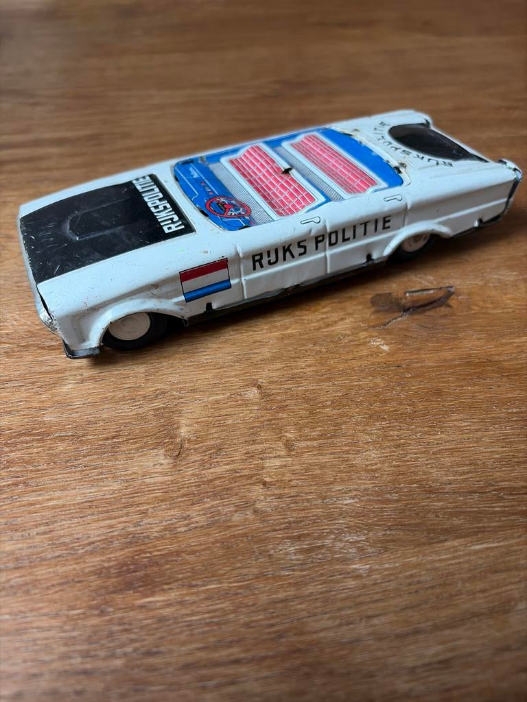 Vintage blikken Rijkspolitie auto - Made in Japan, Ophalen of Verzenden, Gebruikt