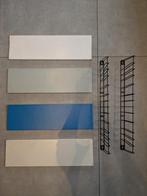 Vintage Tomado wandrek blauw grijs wit met gebruikssporen, Ophalen, Gebruikt