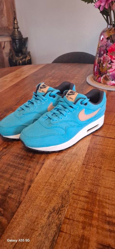 Nike Air Max 1 Corduroy Baltic Blue maat 42, Nike air max, Blauw, Nieuw, Ophalen of Verzenden