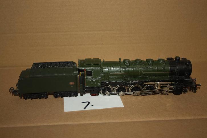 7) zware HAMO (DC) SNCF stoomloc (Hamo 8046), Hobby en Vrije tijd, Modeltreinen | H0, Gebruikt, Locomotief, Gelijkstroom, Overige merken