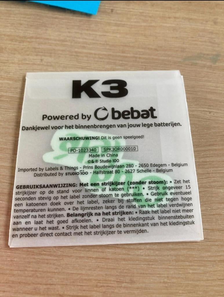 K3 Originals Strijk Embleem Oyalele, Hobby en Vrije tijd, Ophalen of Verzenden, Nieuw, Hotfix applicaties