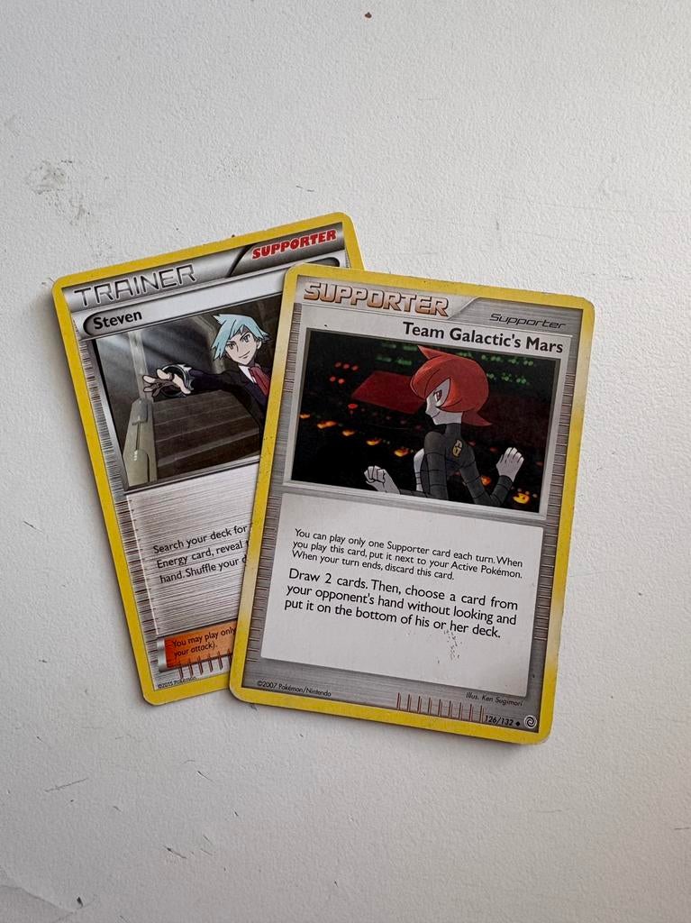 2 engelstalige trainer suporter pokemonkaarten, Ophalen of Verzenden, Zo goed als nieuw, Meerdere kaarten