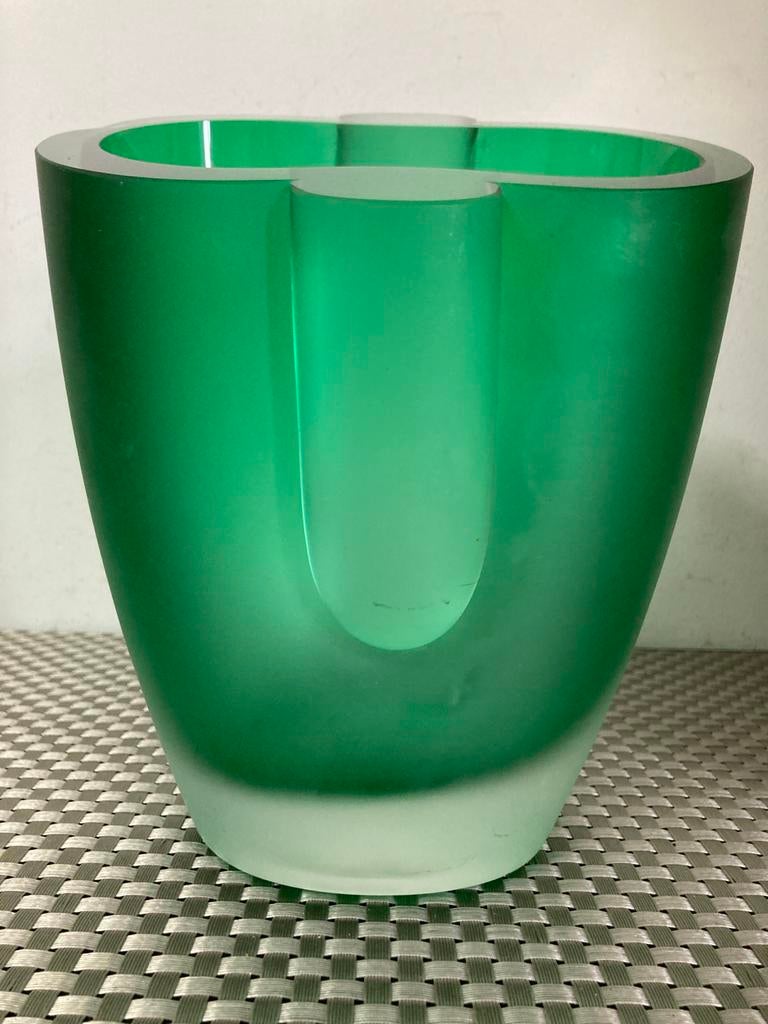 Krosno Art Vaas Groen - 16/22 cm hoog, 18,5 cm breed, Ophalen of Verzenden