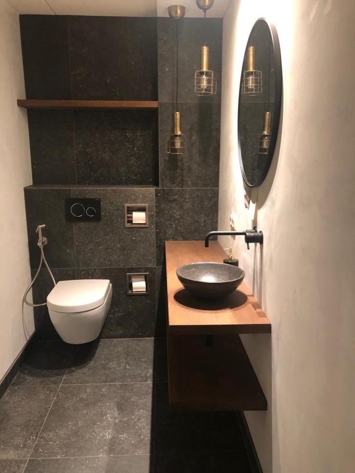 Badmeubel MASSIEVE PLANK HOUT OP MAAT GEMAAKT, Huis en Inrichting, Badkamer | Badkamermeubels, Nieuw, Wastafelkast, Ophalen of Verzenden