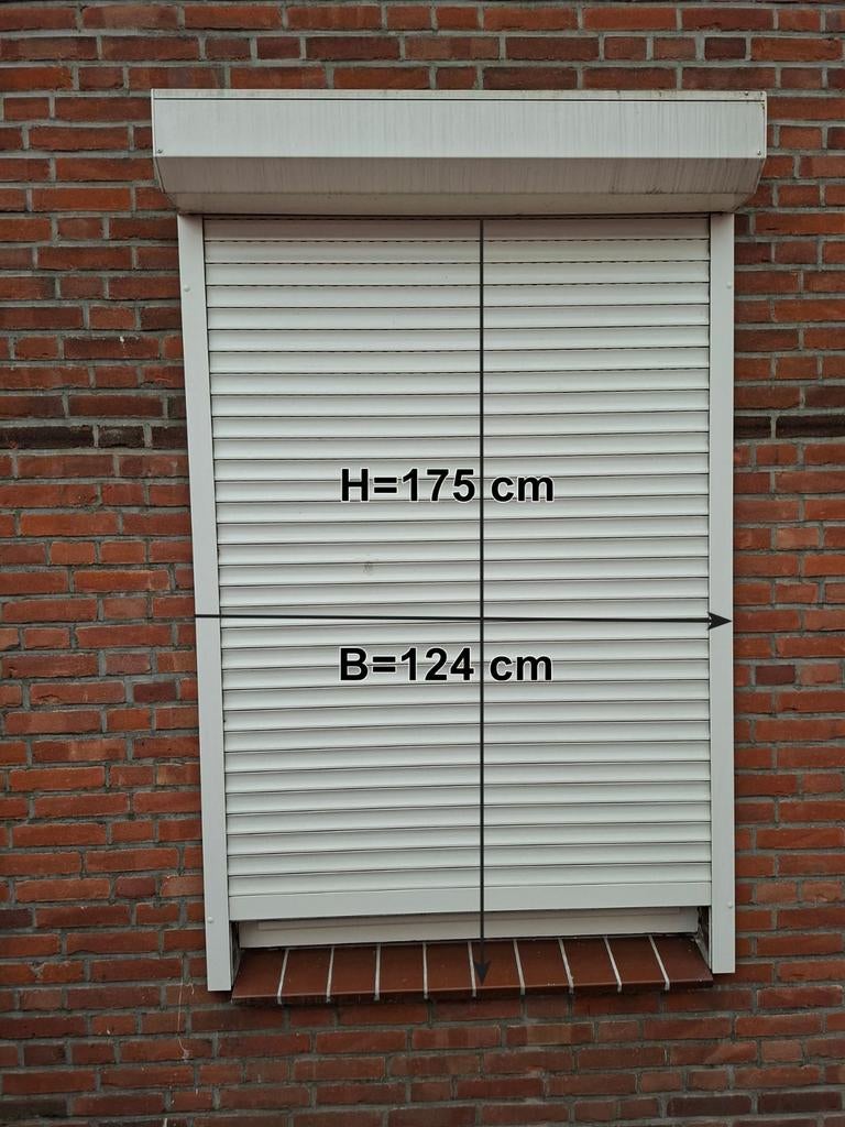 Handmatig en elektrisch rolluik, Doe-het-zelf en Verbouw, Rolluiken, Gebruikt, 100 tot 150 cm, 200 cm of meer, Wit