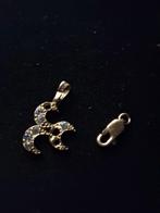 Gouden hanger kristal&sluiting 2.1gram totaal, Gebruikt, Overige voorstellingen, Ophalen of Verzenden, Goud