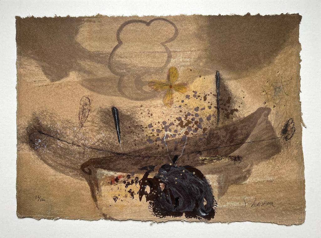 Zeefdruk Sjaak Korsten op passe-partout, Verzenden