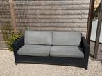 Wicker tuinbank met zwart vlechtwerk, Ophalen, Gebruikt, Wicker