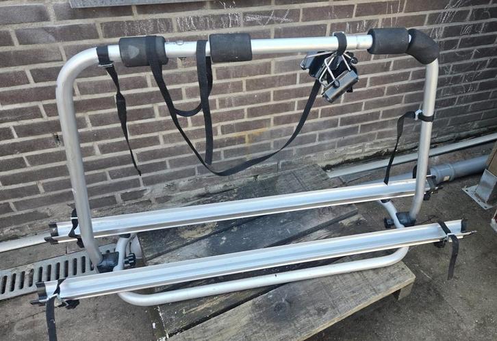 Fietsendrager voor dissel caravan - 2 fietsen, Caravans en Kamperen, Caravan accessoires, Gebruikt, Ophalen