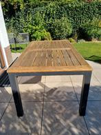 Tuin eettafel TierraTeakhout met beschermhoes, Tuin en Terras, Tuintafels, Ophalen, Gebruikt, Rechthoekig, Hout