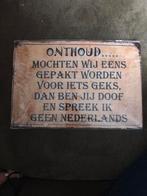 Metalen bord - Onthoud... 30x20 cm, Huis en Inrichting, Ophalen of Verzenden, Nieuw