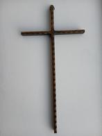 Bewerkt messing kruis met ophanghaakje, Ophalen of Verzenden