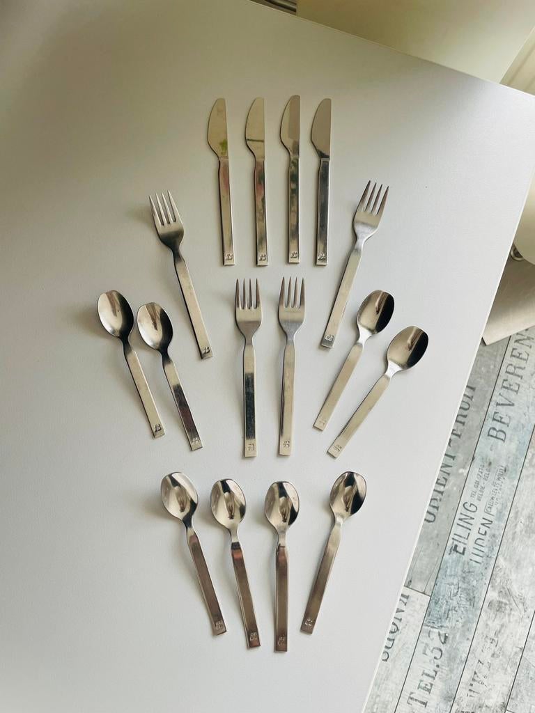 Vintage 70’s Iberia Airlines Cutlery Aviation Catering, Ophalen of Verzenden, Zo goed als nieuw, Rvs of Chroom