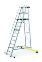 Zarges Platformladder 10Treeds en alu. bordes Zap Safemaster, Ophalen, Trap, Nieuw, Opvouwbaar of Inschuifbaar