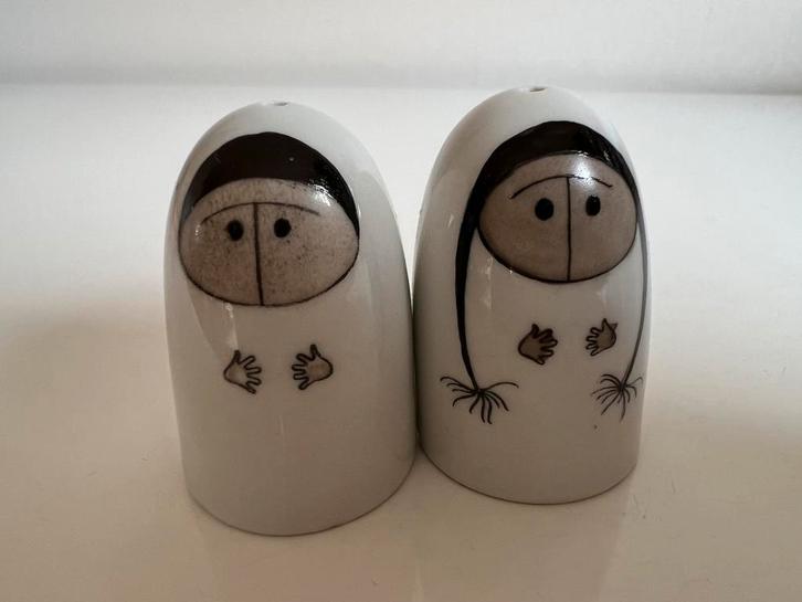 Vintage Arabia Peper Zoutstel ‘Sami’ Lapland Esteri Tomula, Antiek en Kunst, Antiek | Servies los, Ophalen of Verzenden