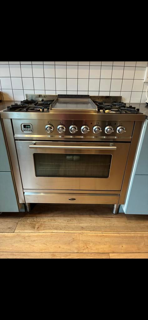 BORETTI gasfornuis met oven en frytop, Witgoed en Apparatuur, Fornuizen, Ophalen, Gebruikt, 60 cm of meer, 4 kookzones