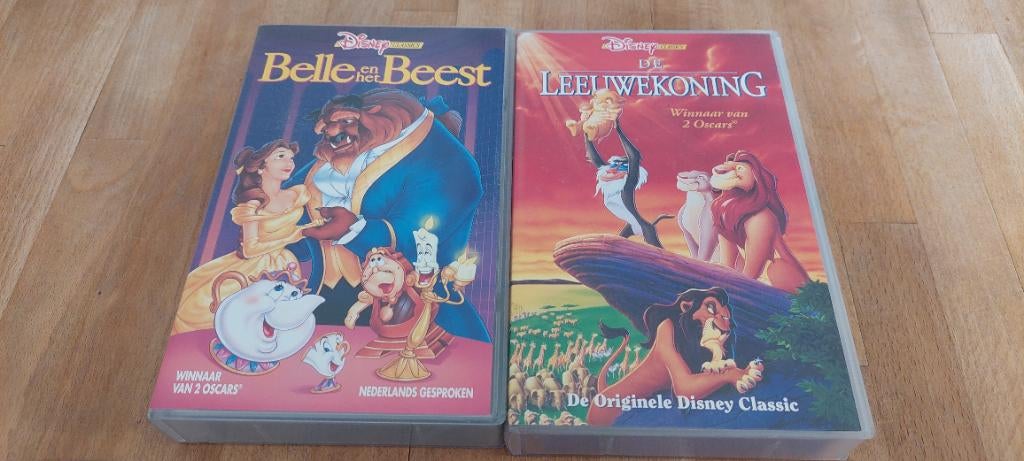 2 disney vhs videobanden belle en het beestven the lionking, Alle leeftijden, Ophalen of Verzenden, Zo goed als nieuw, Actie en Avontuur