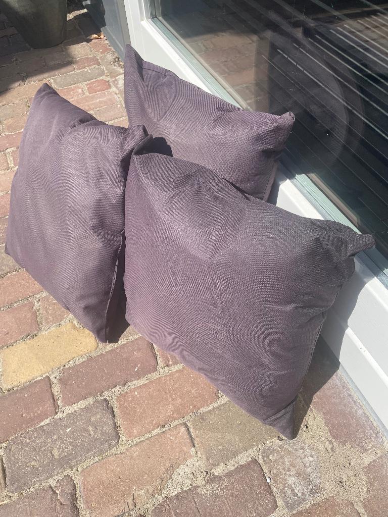 Sierkussens tuin, Huis en Inrichting, Woonaccessoires | Kussens, Ophalen of Verzenden, Gebruikt, Zwart, Vierkant