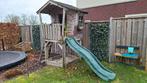 Houten speelhuisje met glijbaan, Ophalen, Gebruikt, Hout