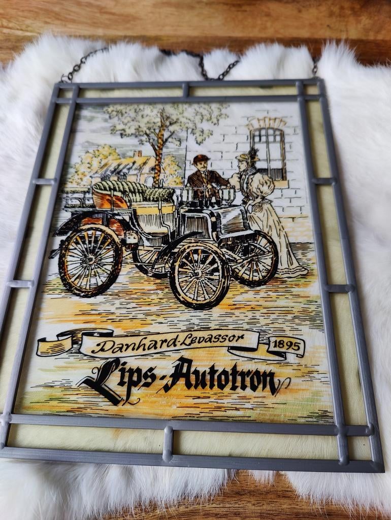 Glas-in-lood raamhanger Panhard Levassor 1895, Ophalen of Verzenden