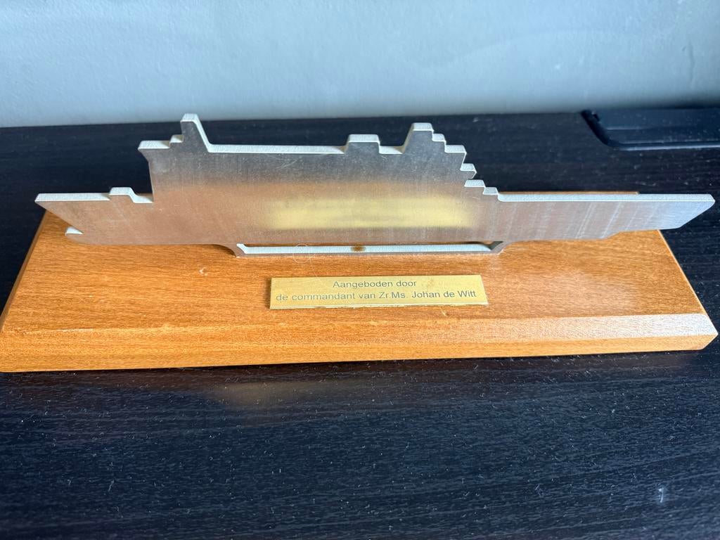 Uniek marine schip Johan de witt, Zilver, Buste, Ophalen of Verzenden, 20 - 50 cm