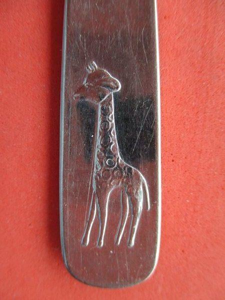 (KB5127) Kinderbestek Giraffe vork, Ophalen of Verzenden, Gebruikt