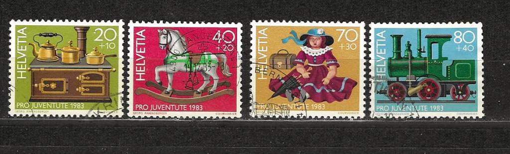 Zwitserland 1260-1263, Postzegels en Munten, Postzegels | Europa | Zwitserland, Ophalen of Verzenden, Gestempeld