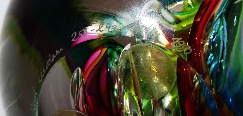 Siem van der Marel - glasobject Sphere multicolour, Ophalen of Verzenden