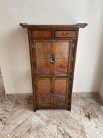 Antieke Chinese Vitrinekast met Lades en Glazen Deuren, Ophalen, Gebruikt, 100 tot 150 cm, 50 tot 100 cm