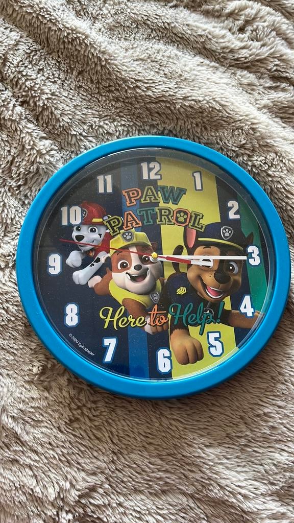 Paw patrol klok, Kinderen en Baby's, Kinderkamer | Inrichting en Decoratie, Ophalen of Verzenden, Nieuw, Klok