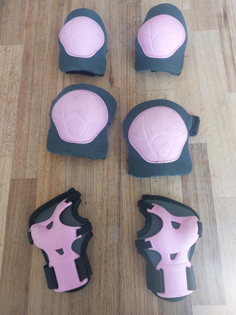Beschermset kinderen zwart/roze - knie, elleboog, hand, Ophalen of Verzenden, Gebruikt, Kinderen, Bescherming