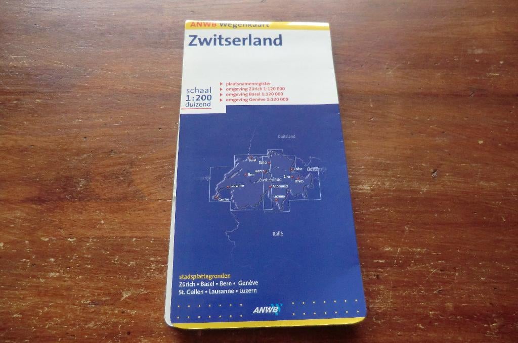 wegenkaart / landkaart - Zwitserland - anwb (2009), Gelezen, Ophalen of Verzenden, ANWB, Europa