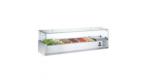 Opzet Koel Vitrine Saladebuffetbar incl. Gastronormbakken, Ophalen, Gebruikt
