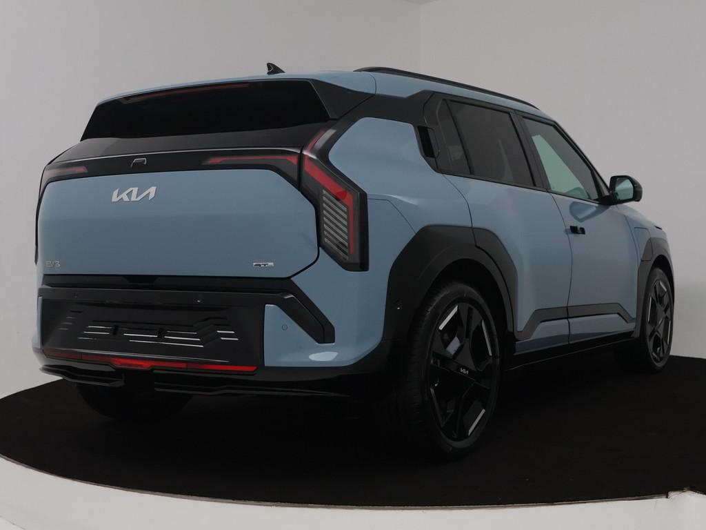 Kia EV3 GT-PlusLine 81.4 kWh | Company Car | 10 Jaar Garanti, Auto's, Kia, Verwarming stoelen achter, 510 min, Zwart, Blauw