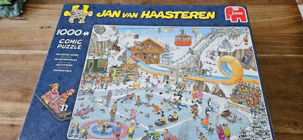 Jan van Haasteren De winterspelen, Hobby en Vrije tijd, Denksport en Puzzels, Ophalen of Verzenden, 500 t/m 1500 stukjes, Gebruikt
