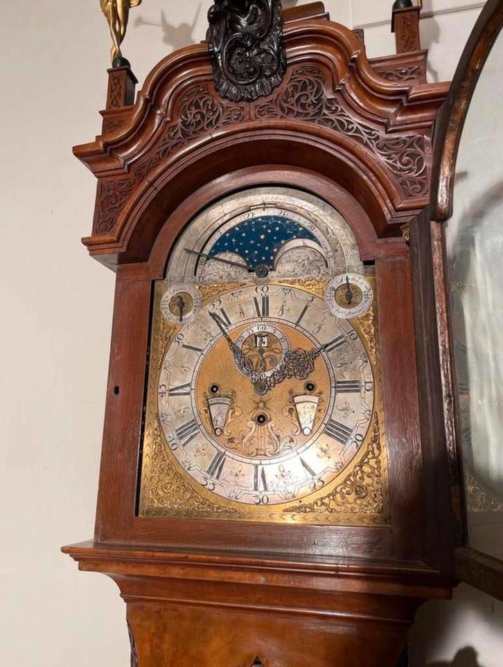 Antiek Amsterdams staand horloge carillon, melodie wilhelmus, Antiek en Kunst, Antiek | Klokken, Ophalen