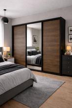 KLEDINGKAST MET TRANSPORT EN MONTAGE, Met deur(en), Nieuw, 200 cm of meer, Glas