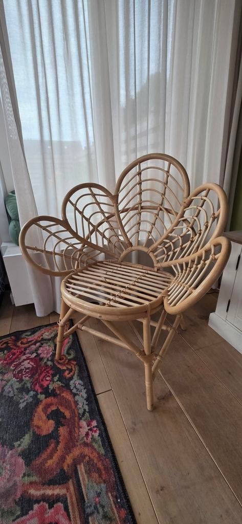 Bohemian rotan flower stoel - Gebruikt, Ophalen, Gebruikt, Bruin, Eén
