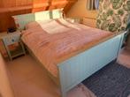 Groen bed met lattenbodem, Huis en Inrichting, Slaapkamer | Complete slaapkamers, Ophalen, Zo goed als nieuw, Tweepersoons