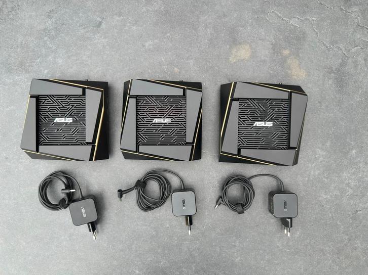 Asus AiMesh AX6100 WiFi 6 Tri Band Systeem RT-AX92U 2 Pack, Ophalen of Verzenden, Zo goed als nieuw, Router