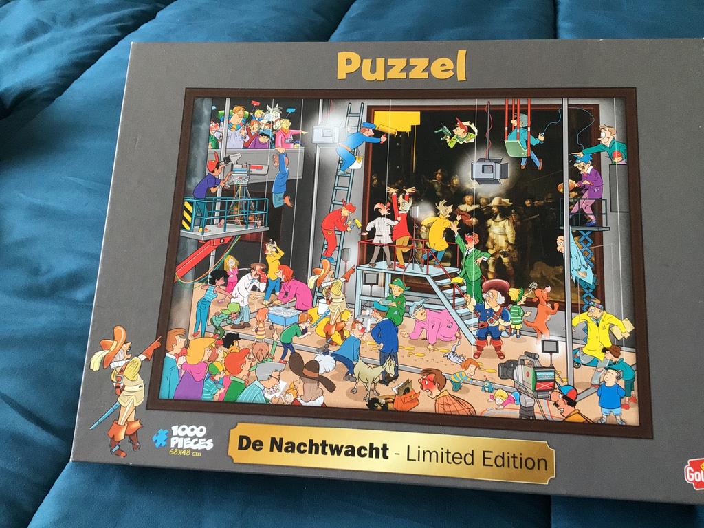 Puzzel de nachtwacht 1000 st., Hobby en Vrije tijd, Denksport en Puzzels, Ophalen of Verzenden, 500 t/m 1500 stukjes, Gebruikt