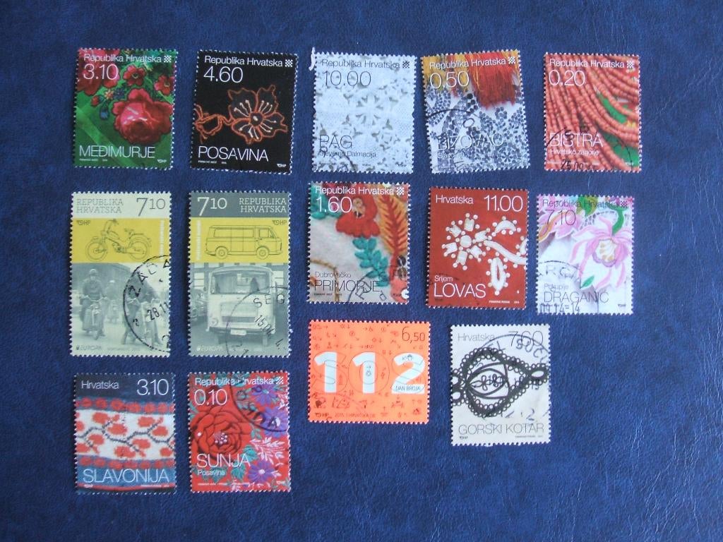 Kroatie diverse zegels, Ophalen of Verzenden, Overige landen, Gestempeld