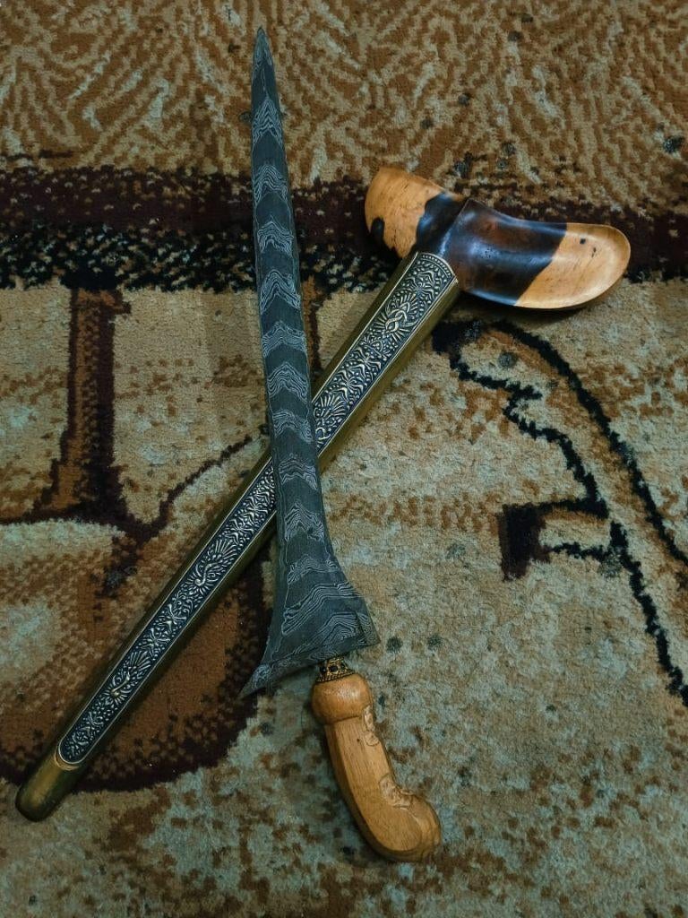 Antieke Kris Tilam Upih Pamor Bulu Ayam Gayaman Djogja SVC07, Antiek en Kunst, Kunst | Niet-Westerse kunst, Verzenden