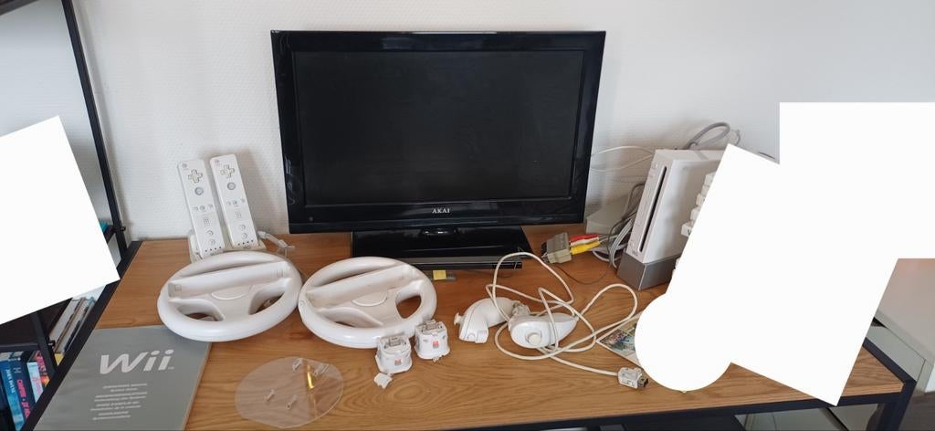 Nitendo wii spelcomputer met scherm en spellen, Ophalen