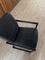 6 donkergrijze stoelen, Huis en Inrichting, Ophalen, Gebruikt, Vijf, Zes of meer stoelen, Stof