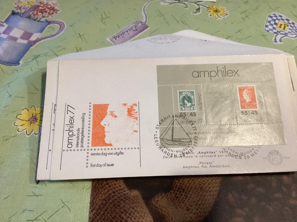 No1268 Afwijkend E159a Sterrit Leeuwarden 28 mei 1977 boot H, Postzegels en Munten, Postzegels | Eerstedagenveloppen, Ophalen