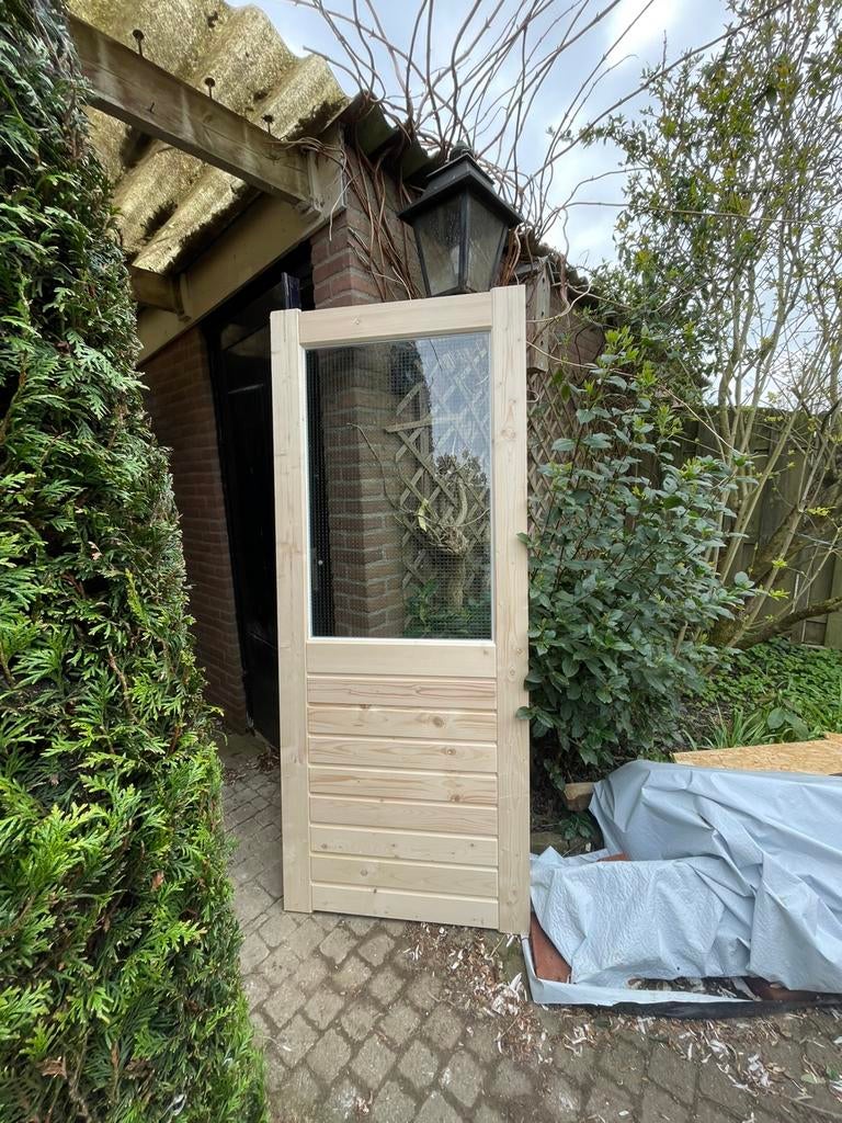 Houten (schuur ) deur, Schuur, Zo goed als nieuw, Zonder ramen, Ophalen