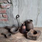 Landelijke houten kandelaar pinakel schepje kruikje *Etage3*, ., Ophalen of Verzenden, Zo goed als nieuw, .