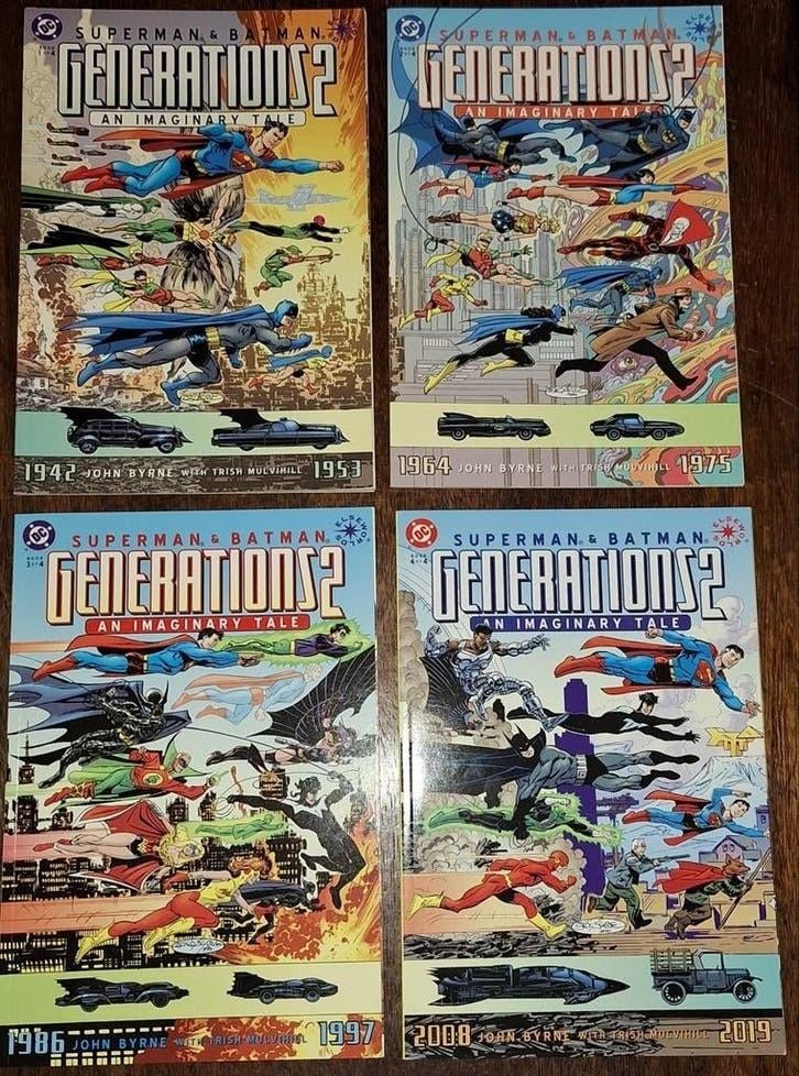 Superman & Batman  Generations II  1 2 3 en 4 • Compleet  !!, Complete serie of reeks, Verzenden, Zo goed als nieuw, Amerika